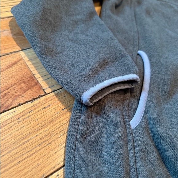 LL Bean Better Sweater Fleece Snap Collar Jacket Grayish Green Women’s Size S - Picture 4 of 13